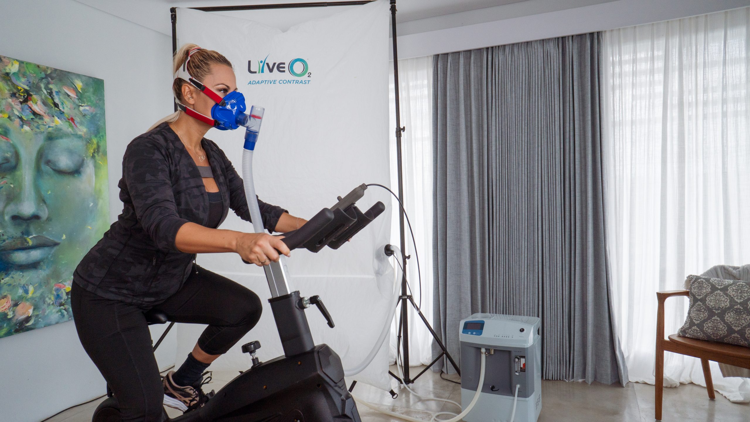 Person during a LiveO2 session