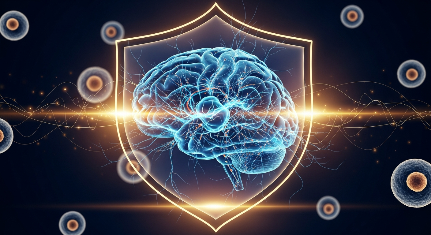 Healthy brain with protective resilience and strong neural pathways