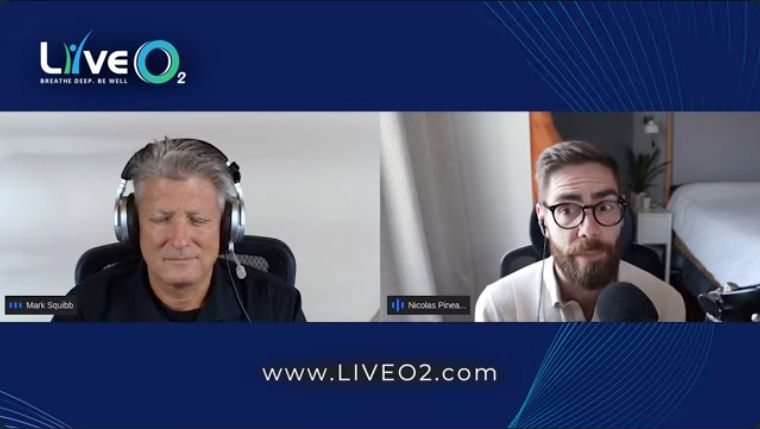 Nick Pineault speaking during his LiveO2 interview